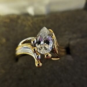 Bradford Exchange BGE Gold Over Sterling Silver 925 Ring Size 11